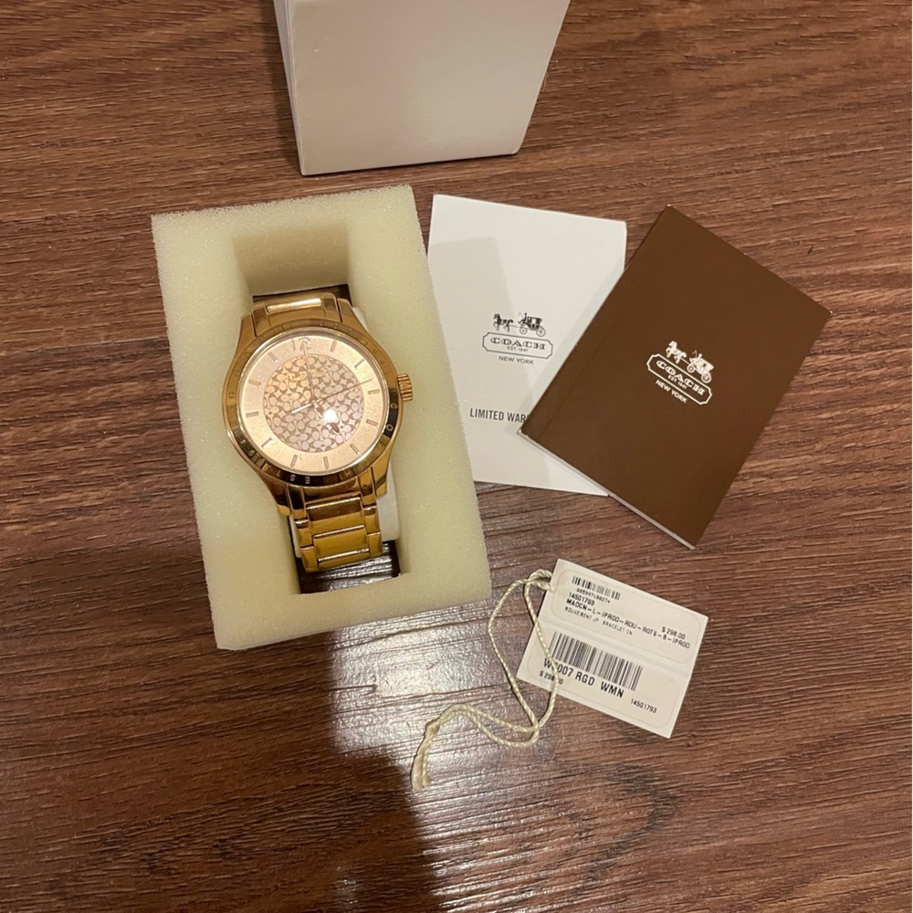 Womens Coach Boyfriend ROSE GOLD Watch